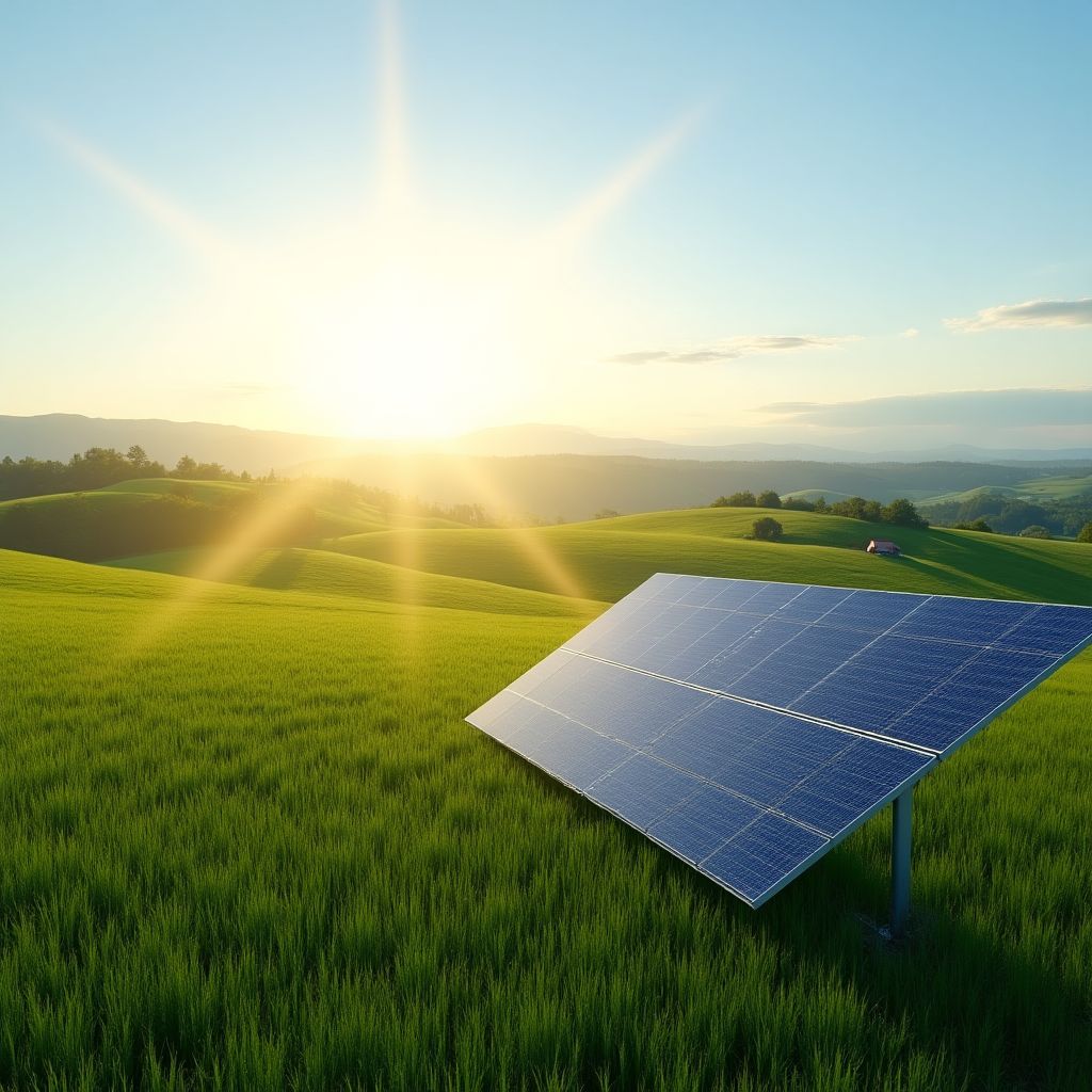 Соларни панели на фарми